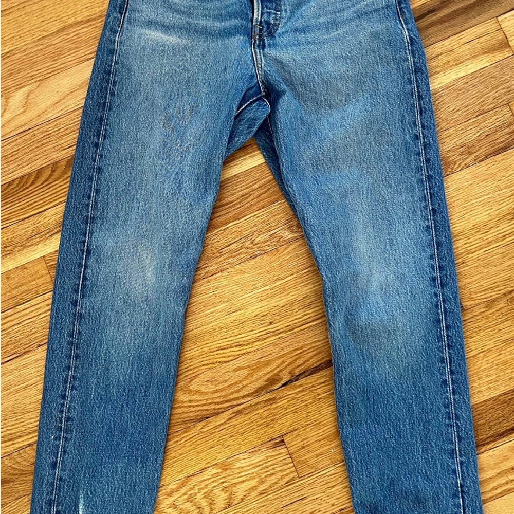 Levi Wedgie Stylish Blue Straight Leg Jeans